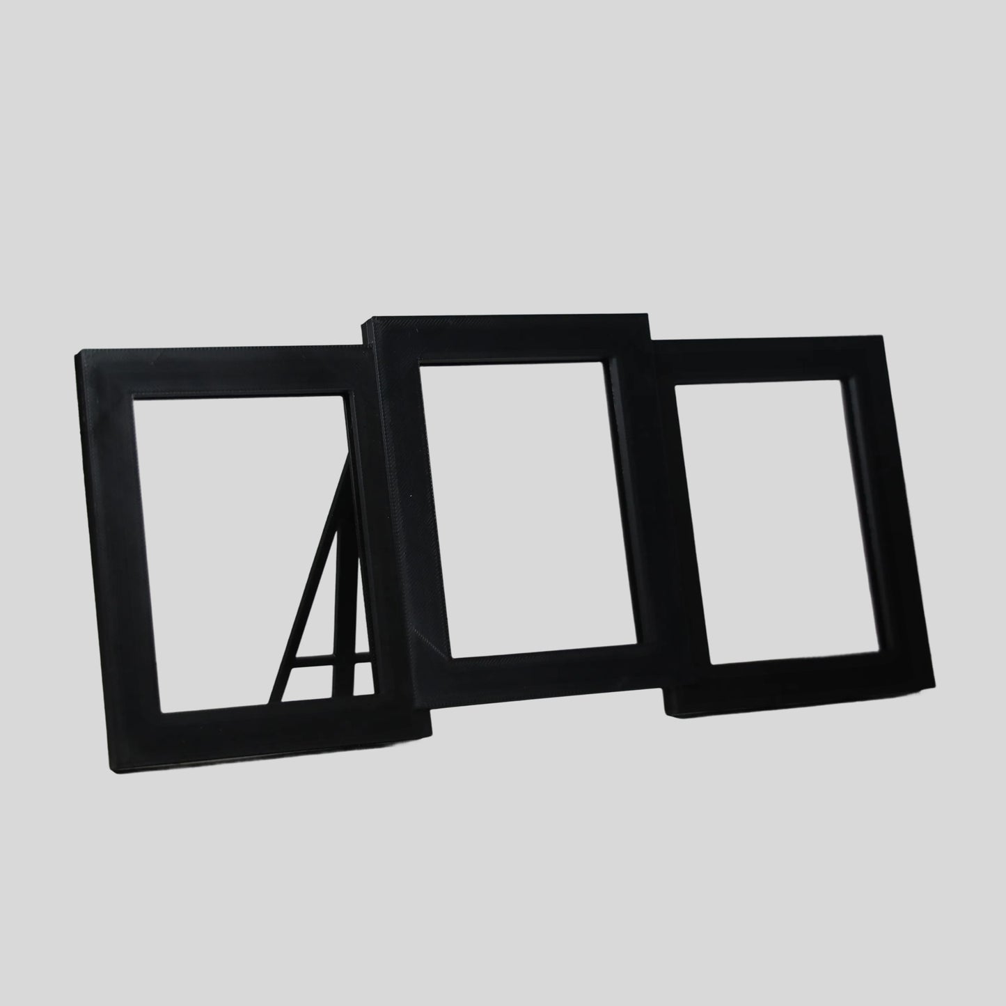 Marco de 3 fotos - 3 Verticales / 12 fotos MDF Personalizadas / Plumón blanco