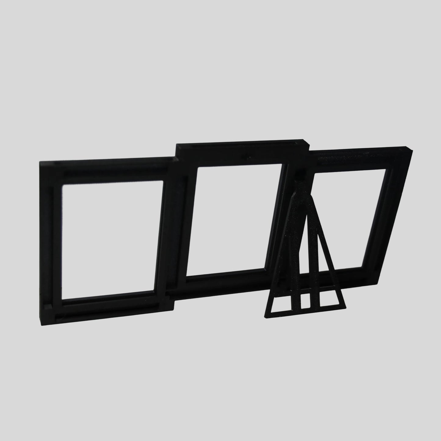 Marco de 3 fotos - 3 Verticales / 12 fotos MDF Personalizadas / Plumón blanco